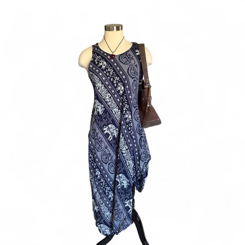 Unbranded Women's Blue and Navy Dress